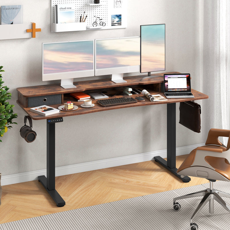 Electric Standing Desk with 2 Drawers | 63"x24"