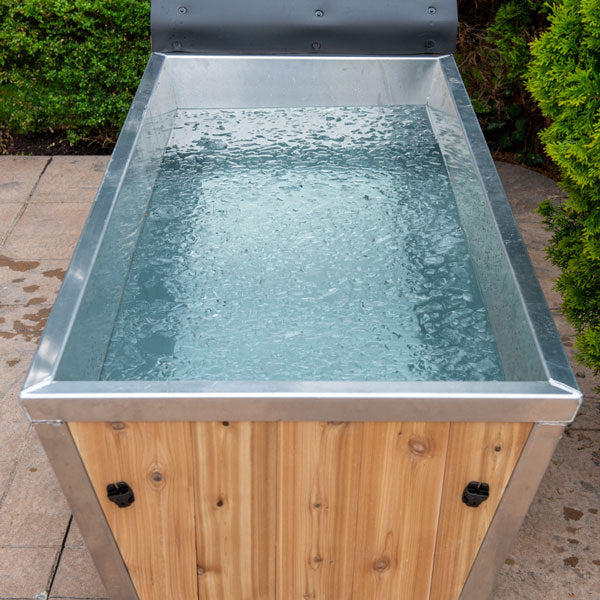 Outdoor Polar Cold Plunge Tub White Cedar By Leisurecraft