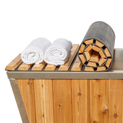 Knotty Cedar Roll-Up Accessory for Polar Plunge Tub