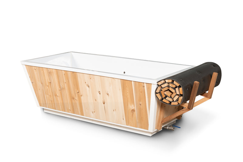 Outdoor Polar Cold Plunge Tub White Cedar By Leisurecraft