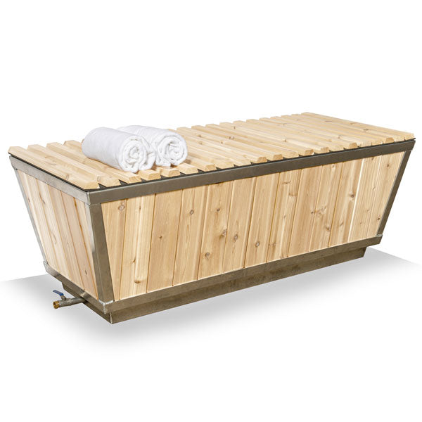 Outdoor Polar Cold Plunge Tub White Cedar By Leisurecraft