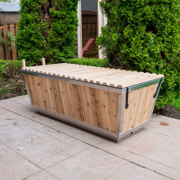 Outdoor Polar Cold Plunge Tub White Cedar By Leisurecraft