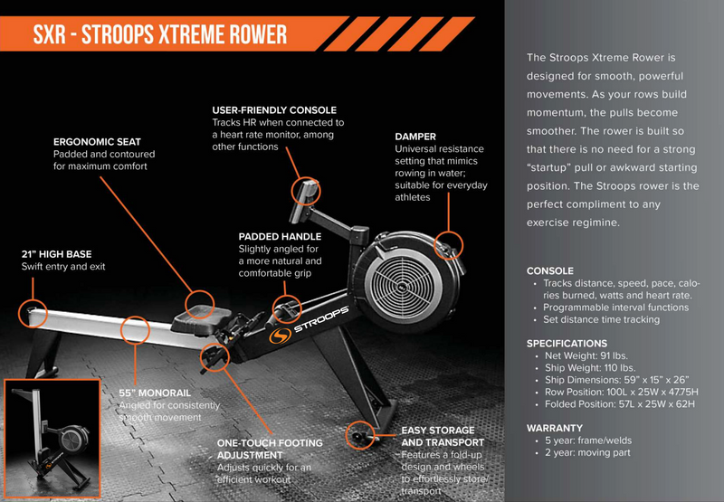Foldable Home Rowing Machine By Stroops
