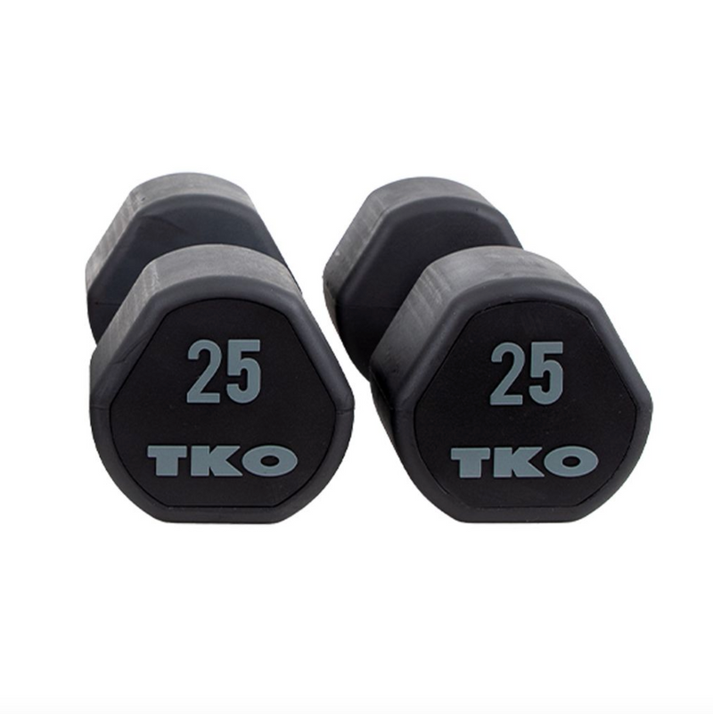 TKO Dumbbell Set 8 Pair Rubber Studio With Vertical Rack