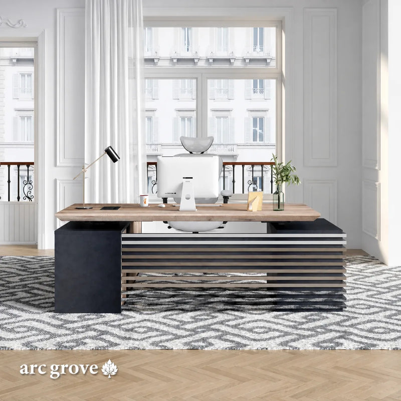Anderson · L-Shaped Executive Standing Desk, Adjustable Height