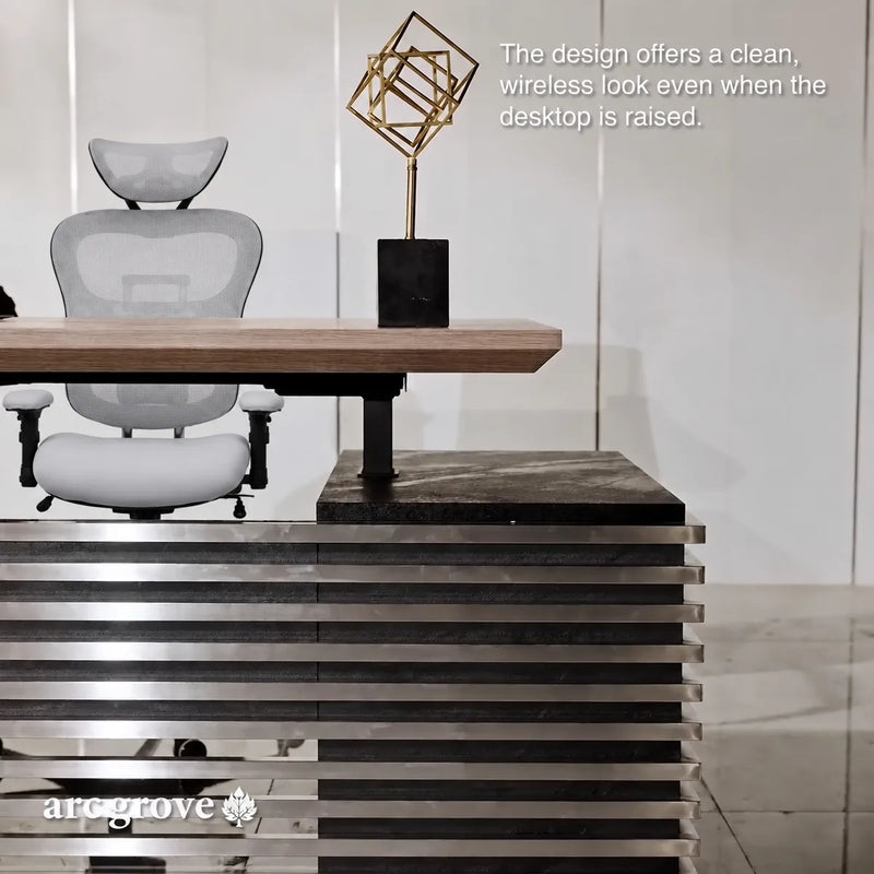 Anderson · L-Shaped Executive Standing Desk, Adjustable Height